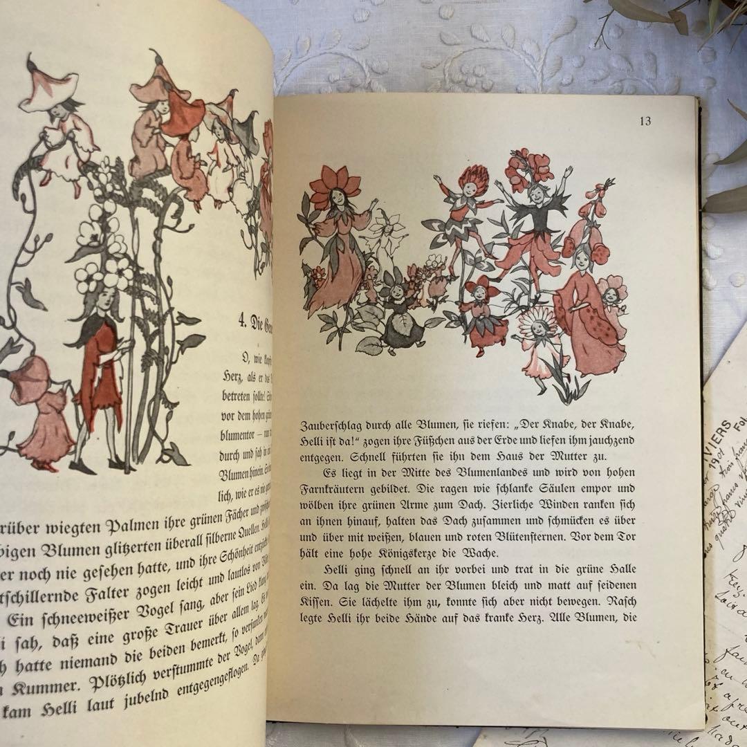洋書古書【超希少】 ドイツ人気作家イーダボハッタ　1932年初版本！花の妖精