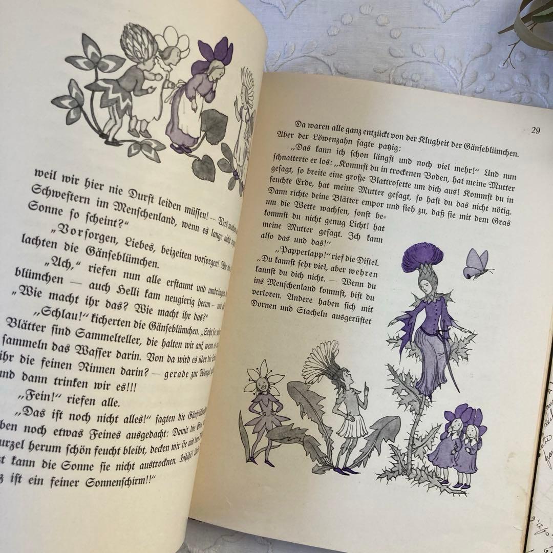洋書古書【超希少】 ドイツ人気作家イーダボハッタ　1932年初版本！花の妖精