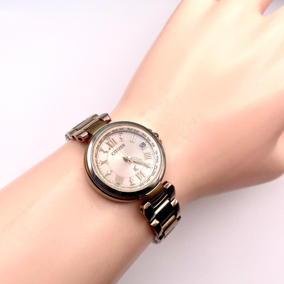 シチズン レディース腕時計 XC クロスシー 電波ソーラー 文字盤 美品 稼働