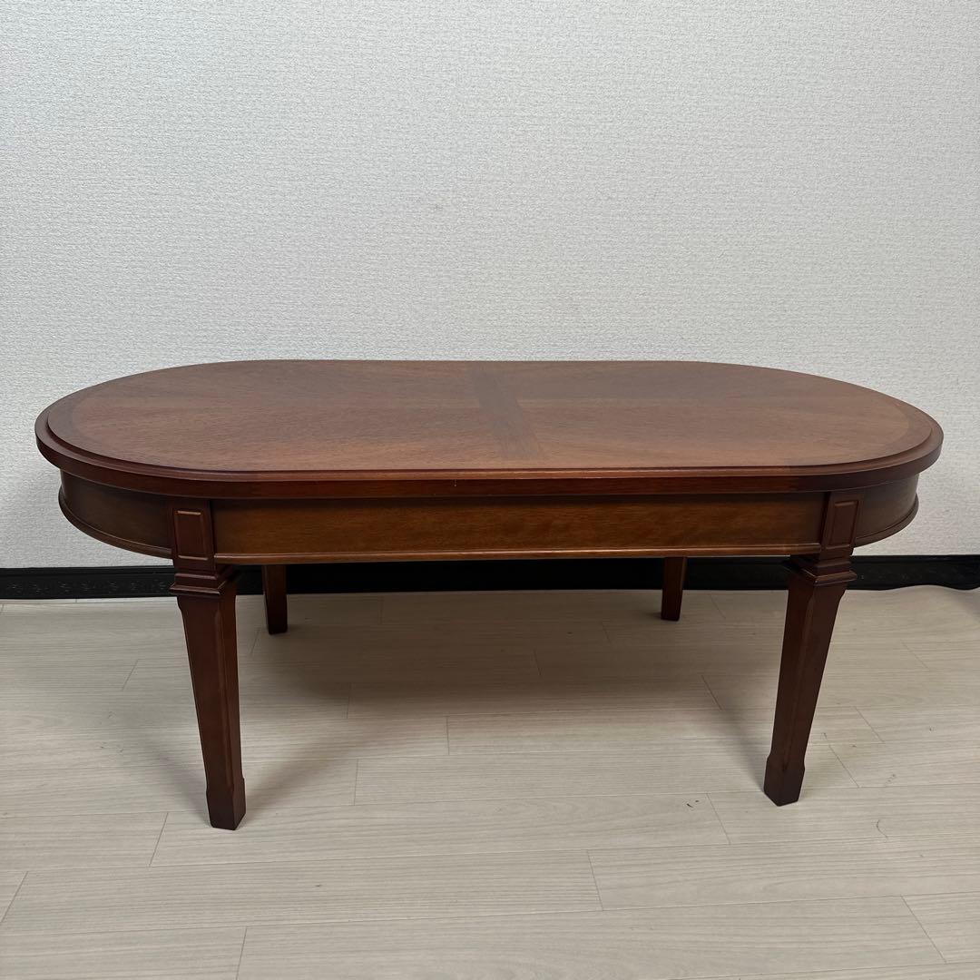 マルニ木工 地中海 センターテーブル 幅112cm 楕円形 引き出し付き※i4※