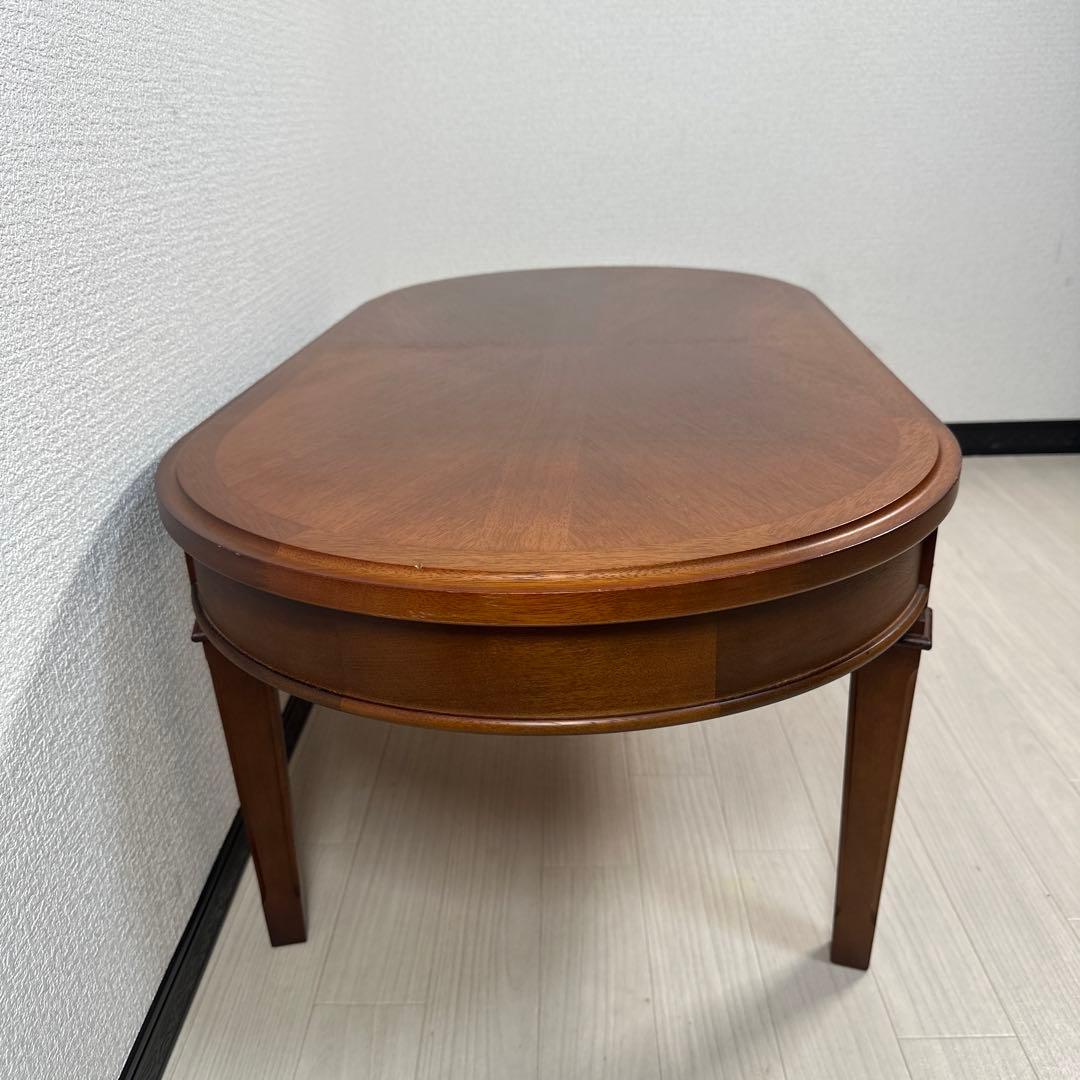 マルニ木工 地中海 センターテーブル 幅112cm 楕円形 引き出し付き※i4※