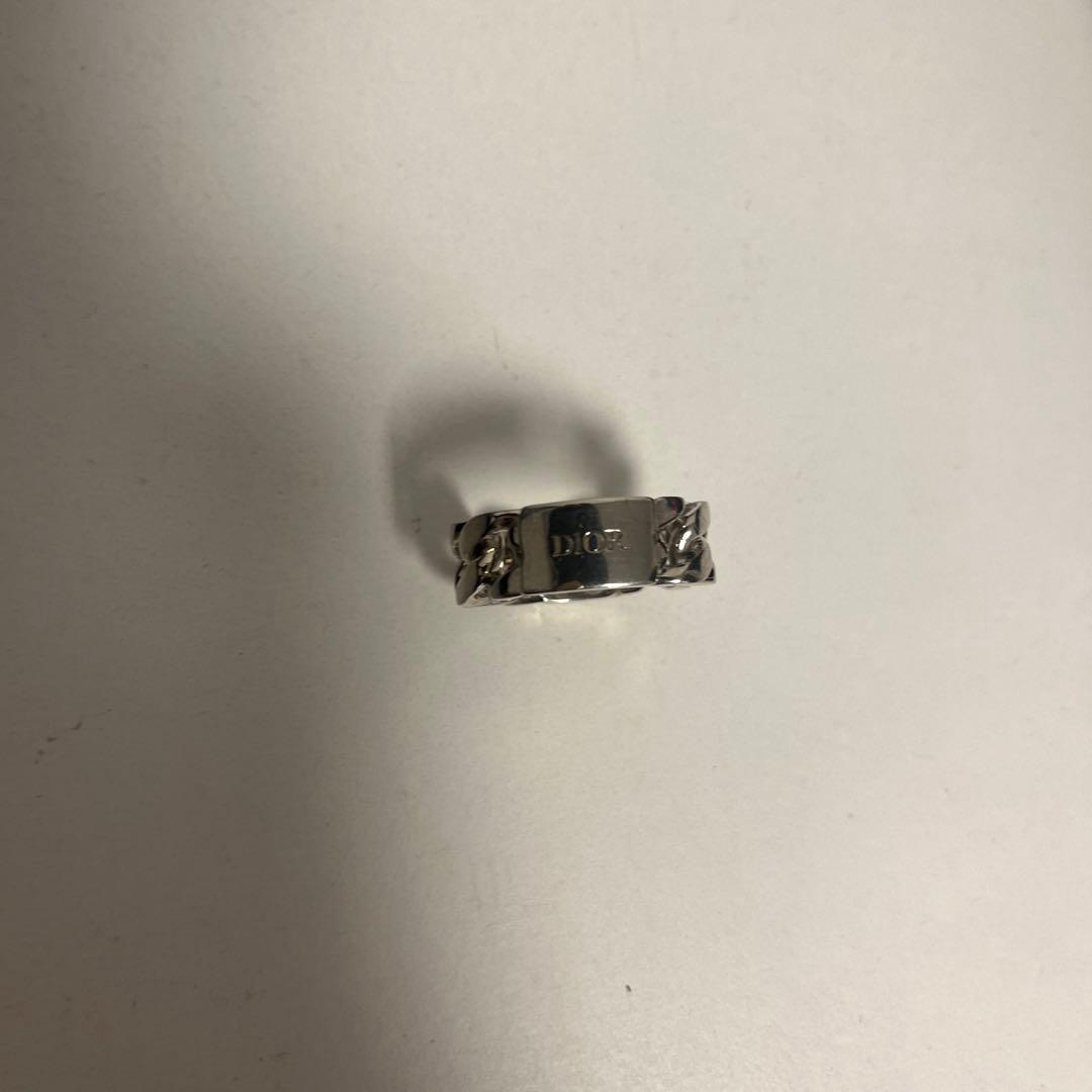 CD Icon チェーンリンク リング ディオール オブリーク シルバー（M）