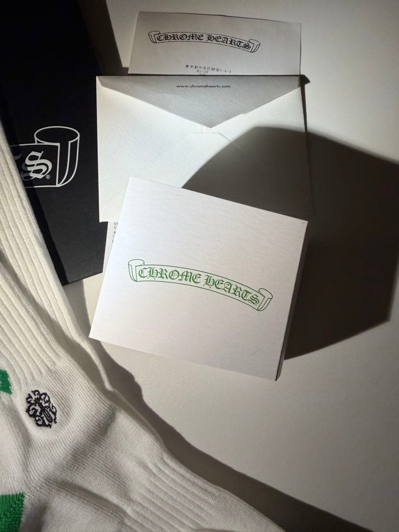 クロムハーツ ソックス prntclt blk embrdry grn グリーン