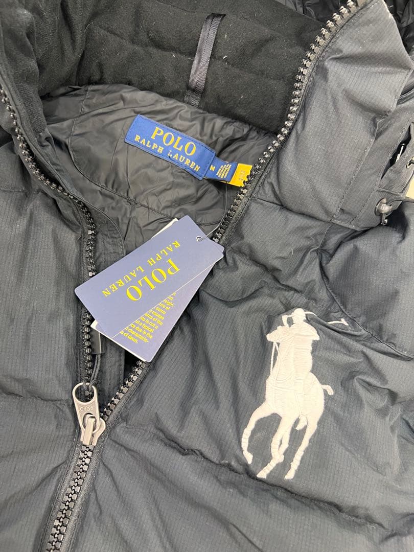 新品未使用ラルフローレンBIGポニーロゴ フード付き　メンズ　ダウンベスト値下げ