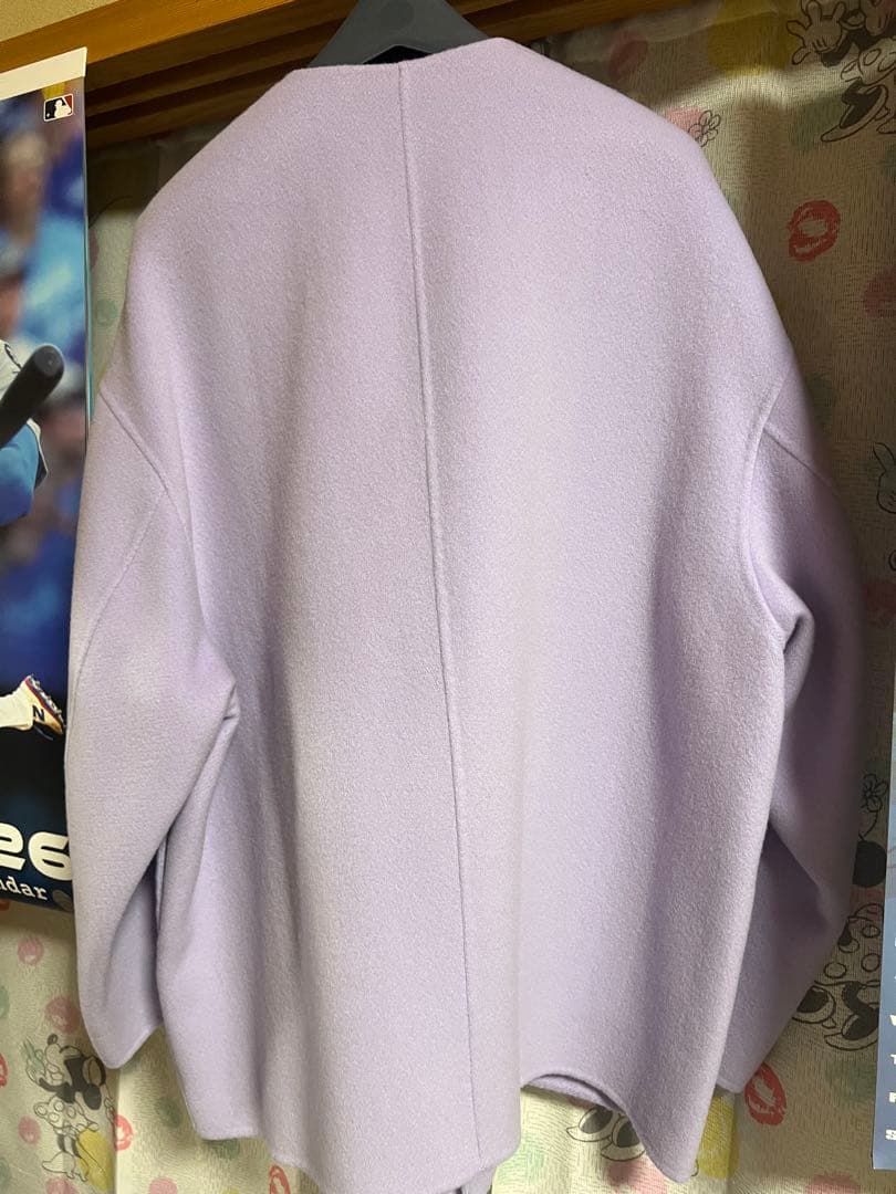 超美品　23区L MANTECOリバー ショート コート ラベンダー系 / 44