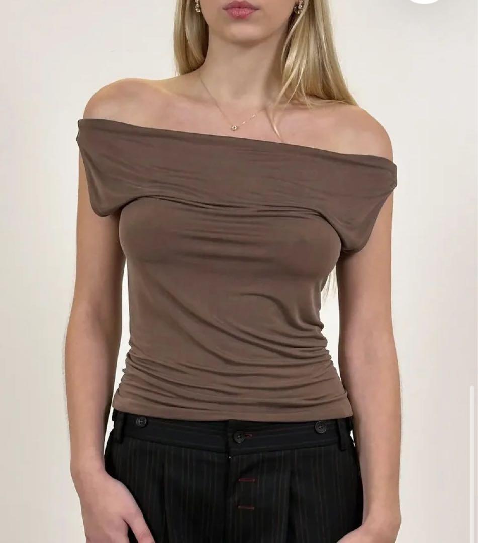 新品　Peachy den オフショル　タンクトップ　The Kylie Top