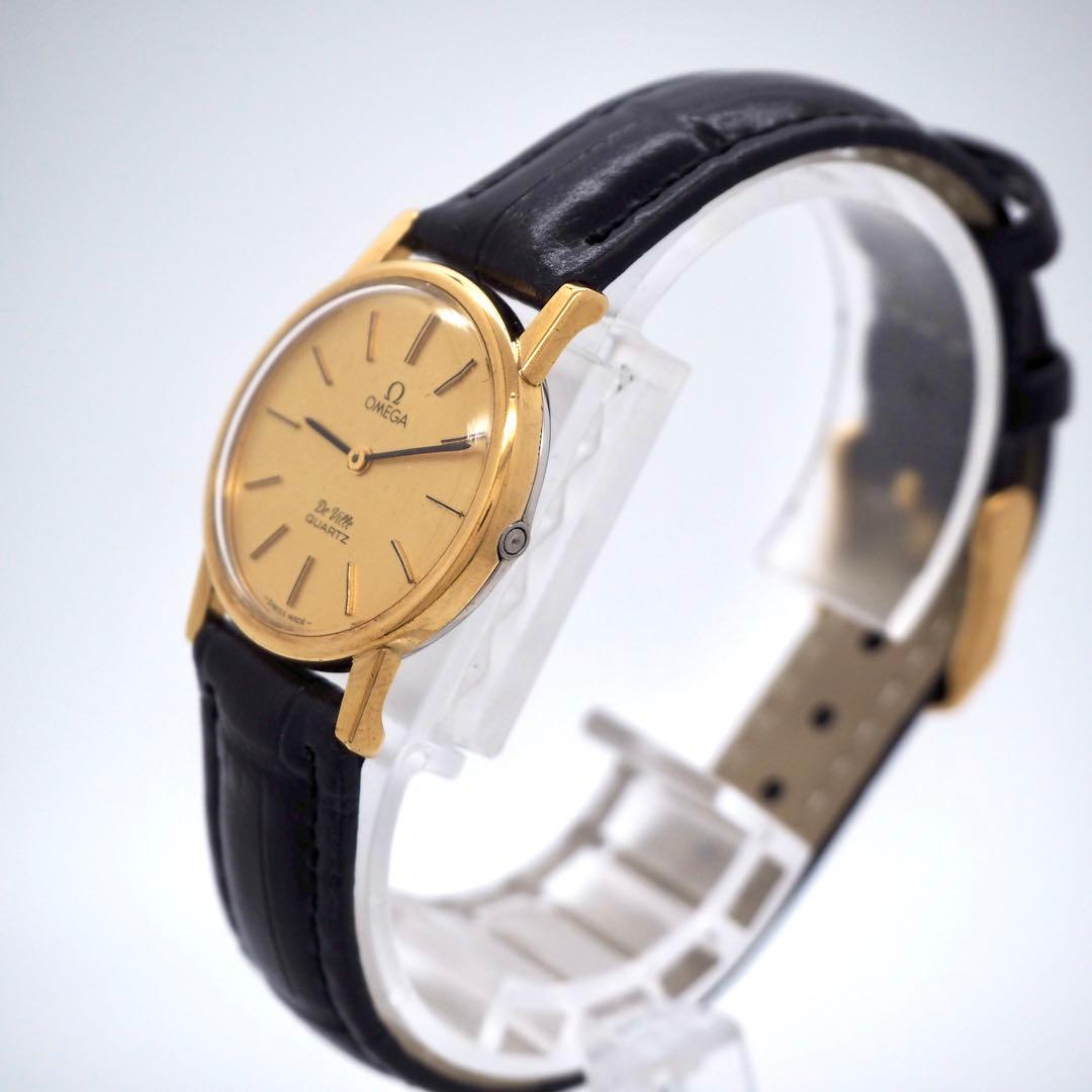 631 稼動【美品】OMEGA時計　DeVille ゴールド　レディース　デビル