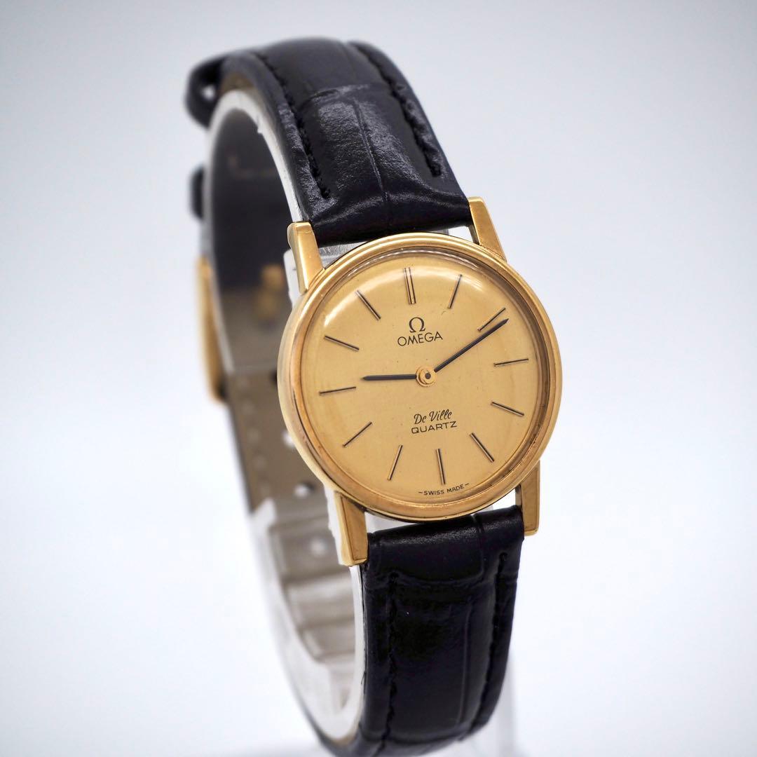 631 稼動【美品】OMEGA時計　DeVille ゴールド　レディース　デビル