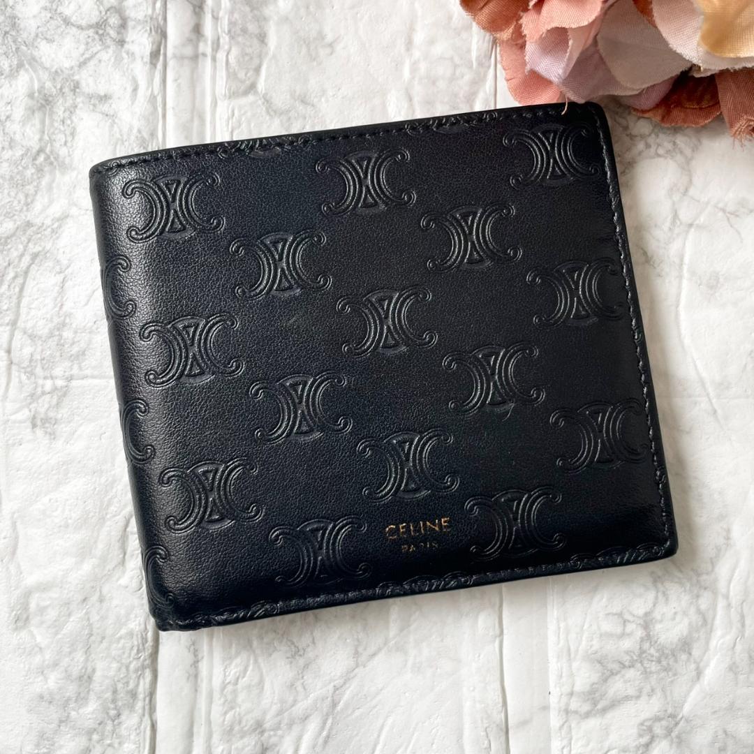 美品✨CELINE セリーヌ トリオンフ バイフォールド ウォレット 折り財布