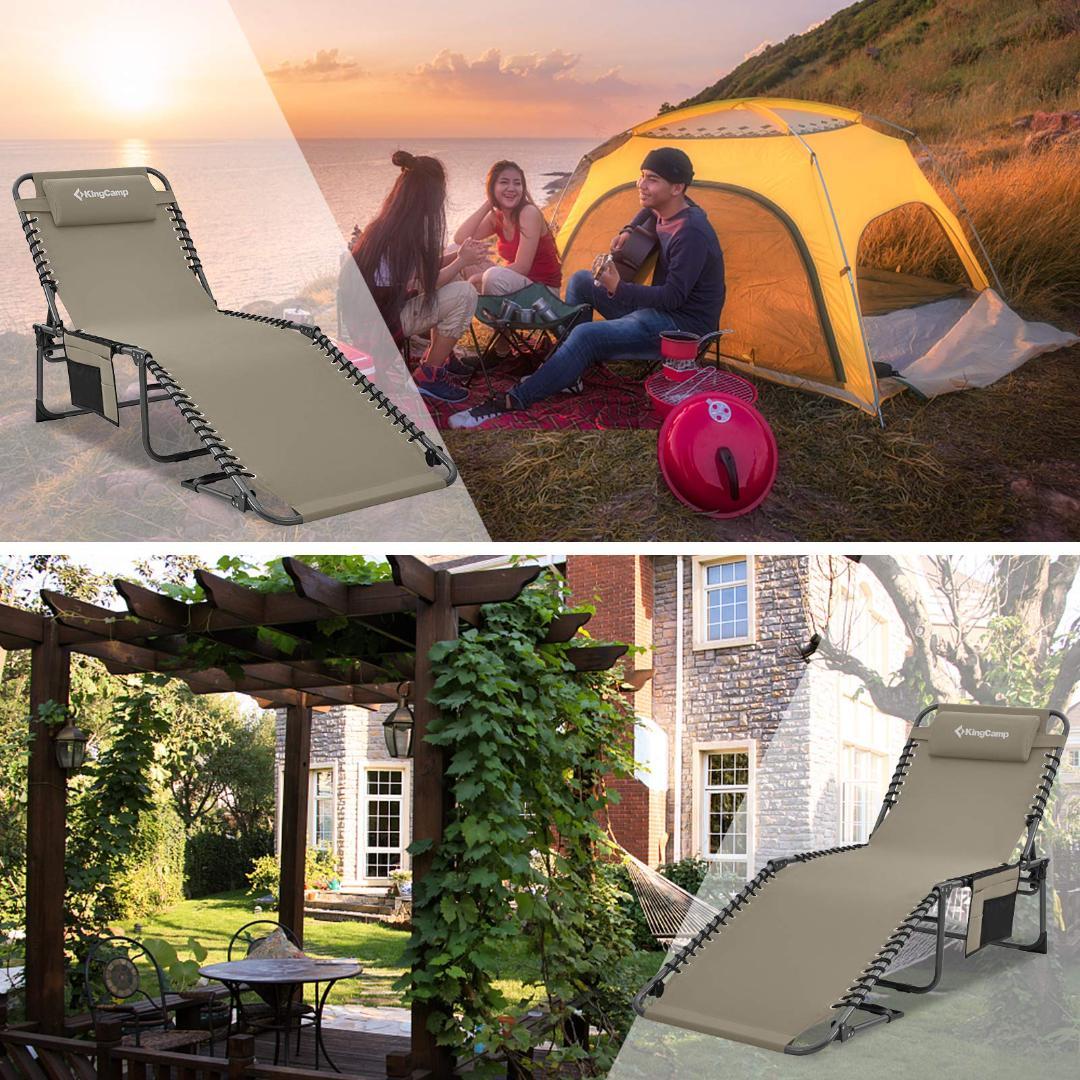 折りたたみ チェア コンパクト ベンチ三用 コット 5段階調節