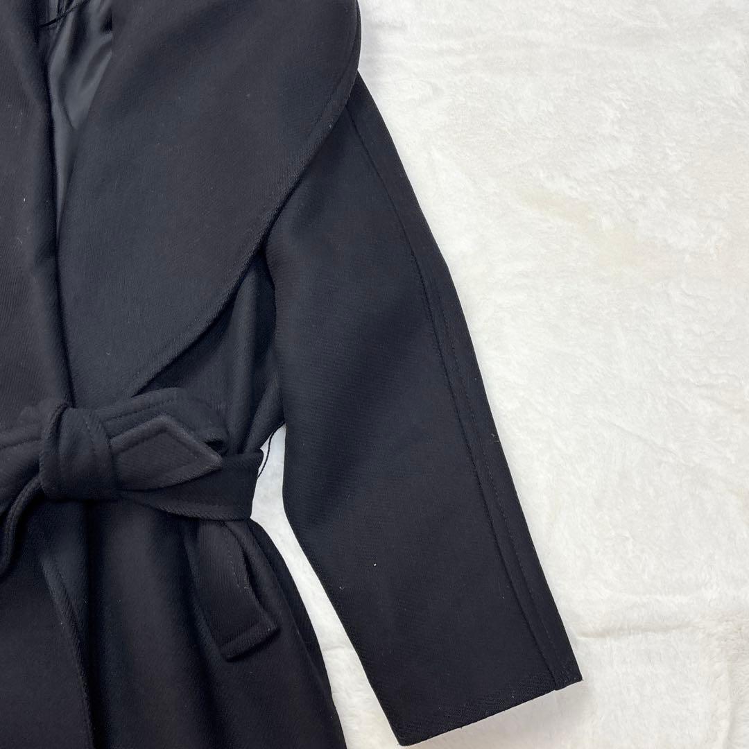 ZARA マンテコ ワイドカラー ロングコート 女優襟 ベルト マキシ丈 ウール