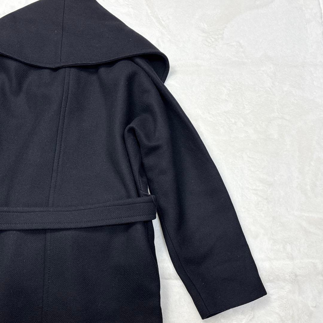 ZARA マンテコ ワイドカラー ロングコート 女優襟 ベルト マキシ丈 ウール