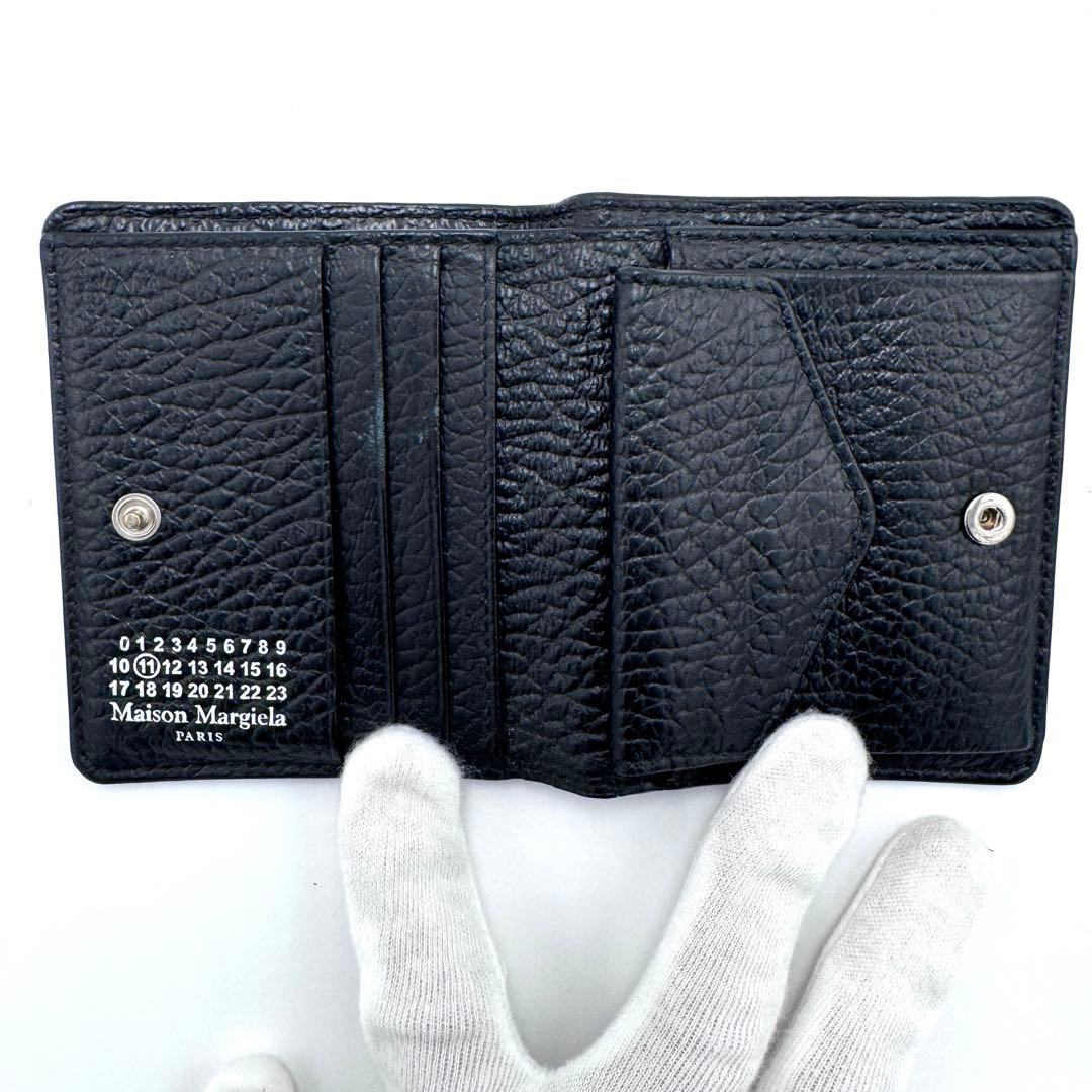 【美品】マルジェラ 4ステッチ 二つ折り財布 バイフォールド ポッパーウォレット