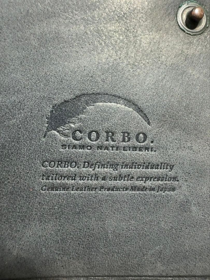 CORBO Curious縦型折財布 L字ファスナーケース付 黒