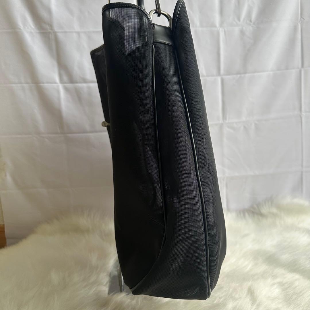 グッチ　ブラック　メッシュ　トートバッグ バンブー　ハンドル　A4可