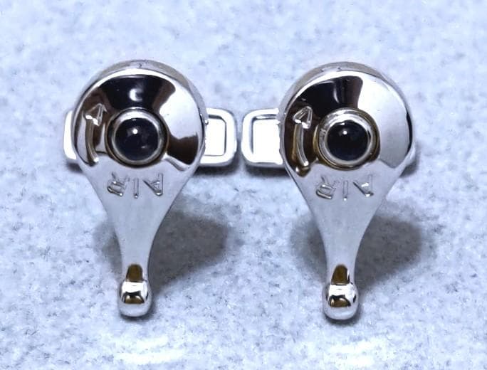 DunhillダンヒルSV925エアームーバブルブルーストーンカフス　C1589