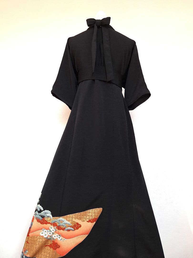 着物リメイクワンピース3611