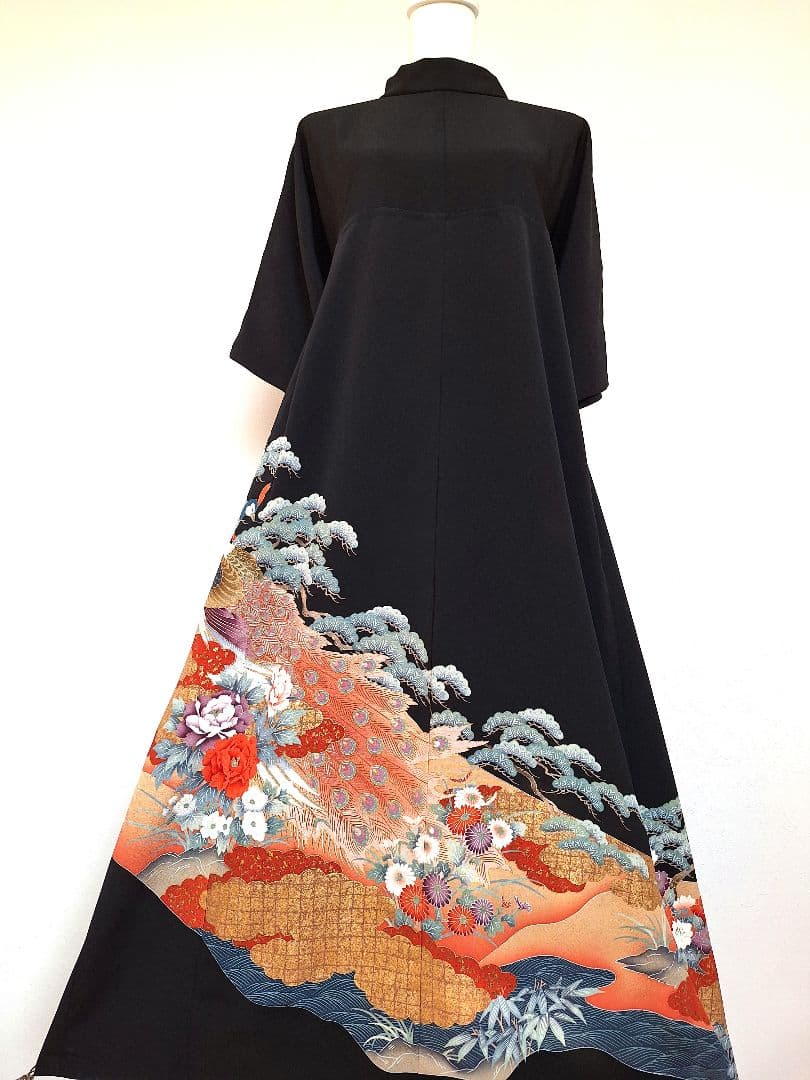 着物リメイクワンピース3611