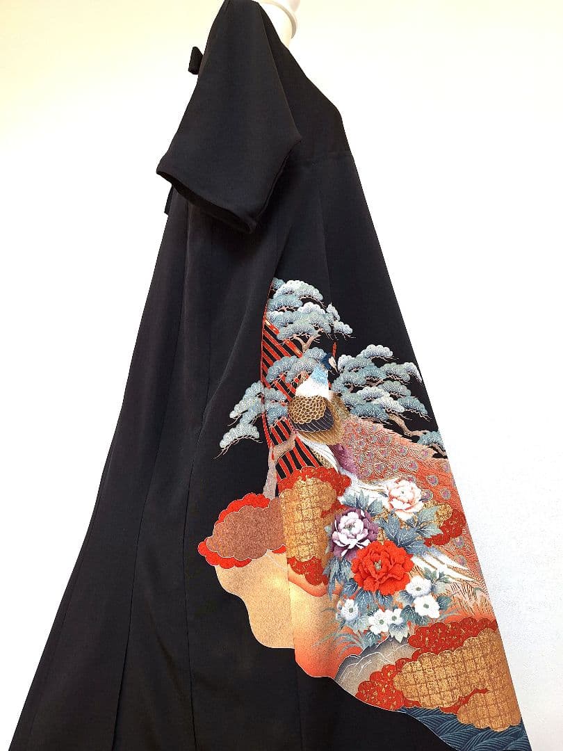 着物リメイクワンピース3611