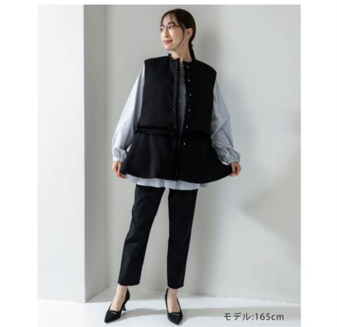 専用です新品　タグ付き【SONO】【ヴィクトリアダウン】ツイーディペプラムベスト