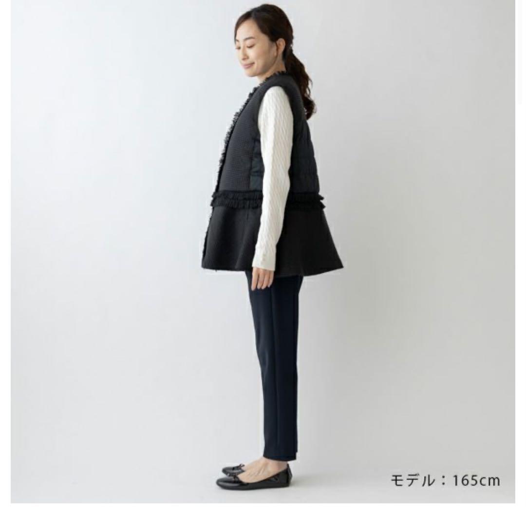専用です新品　タグ付き【SONO】【ヴィクトリアダウン】ツイーディペプラムベスト