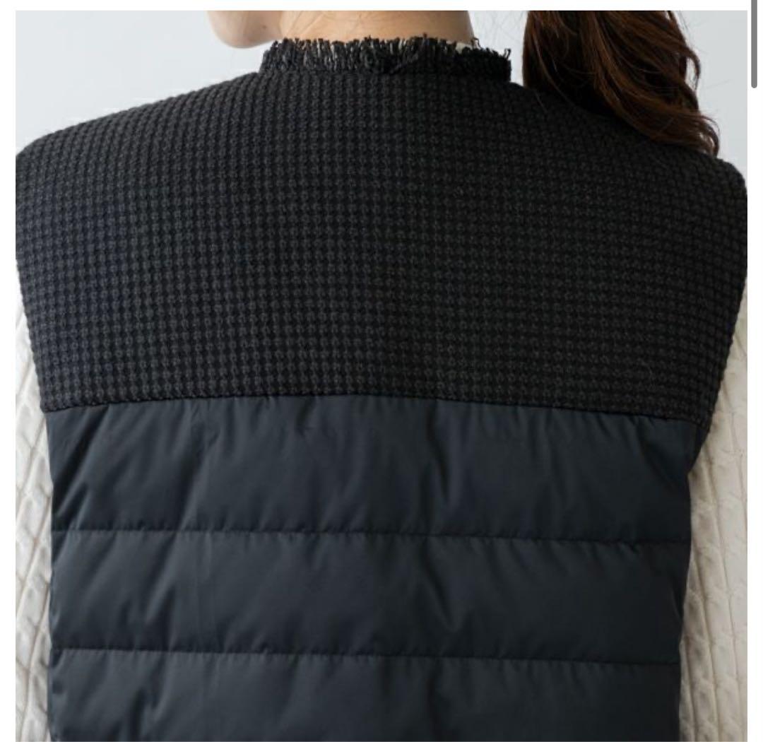 専用です新品　タグ付き【SONO】【ヴィクトリアダウン】ツイーディペプラムベスト