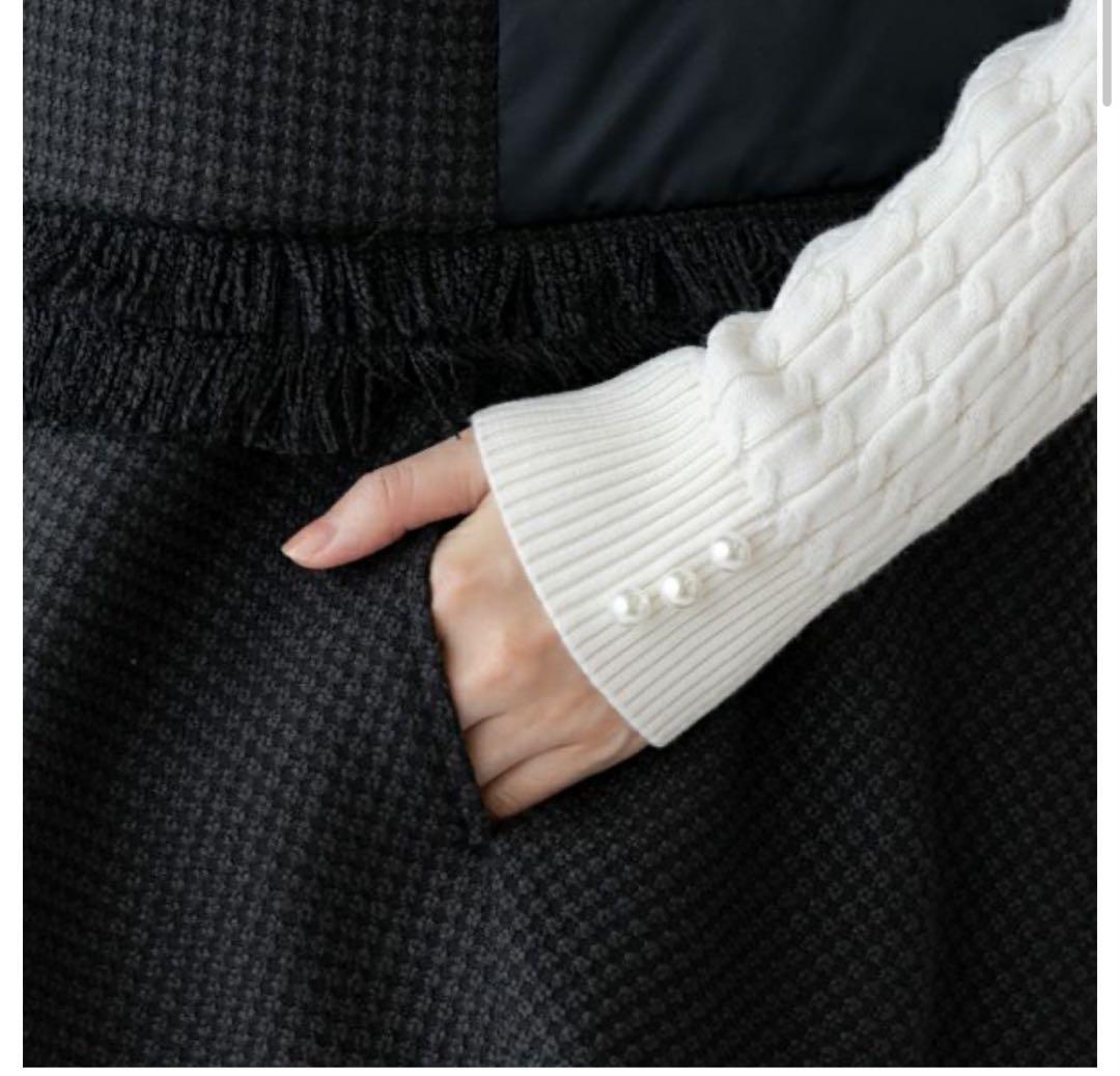 専用です新品　タグ付き【SONO】【ヴィクトリアダウン】ツイーディペプラムベスト