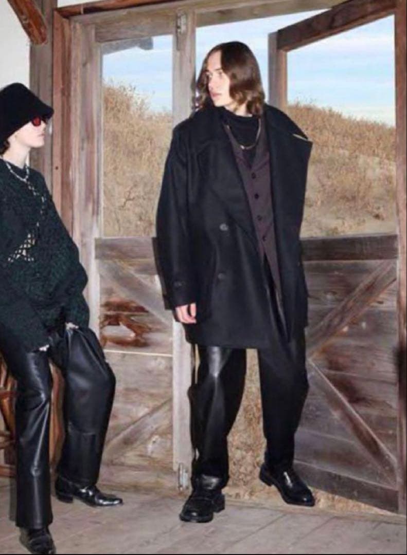 ウール ダブルブレスト ピーコート Mサイズ