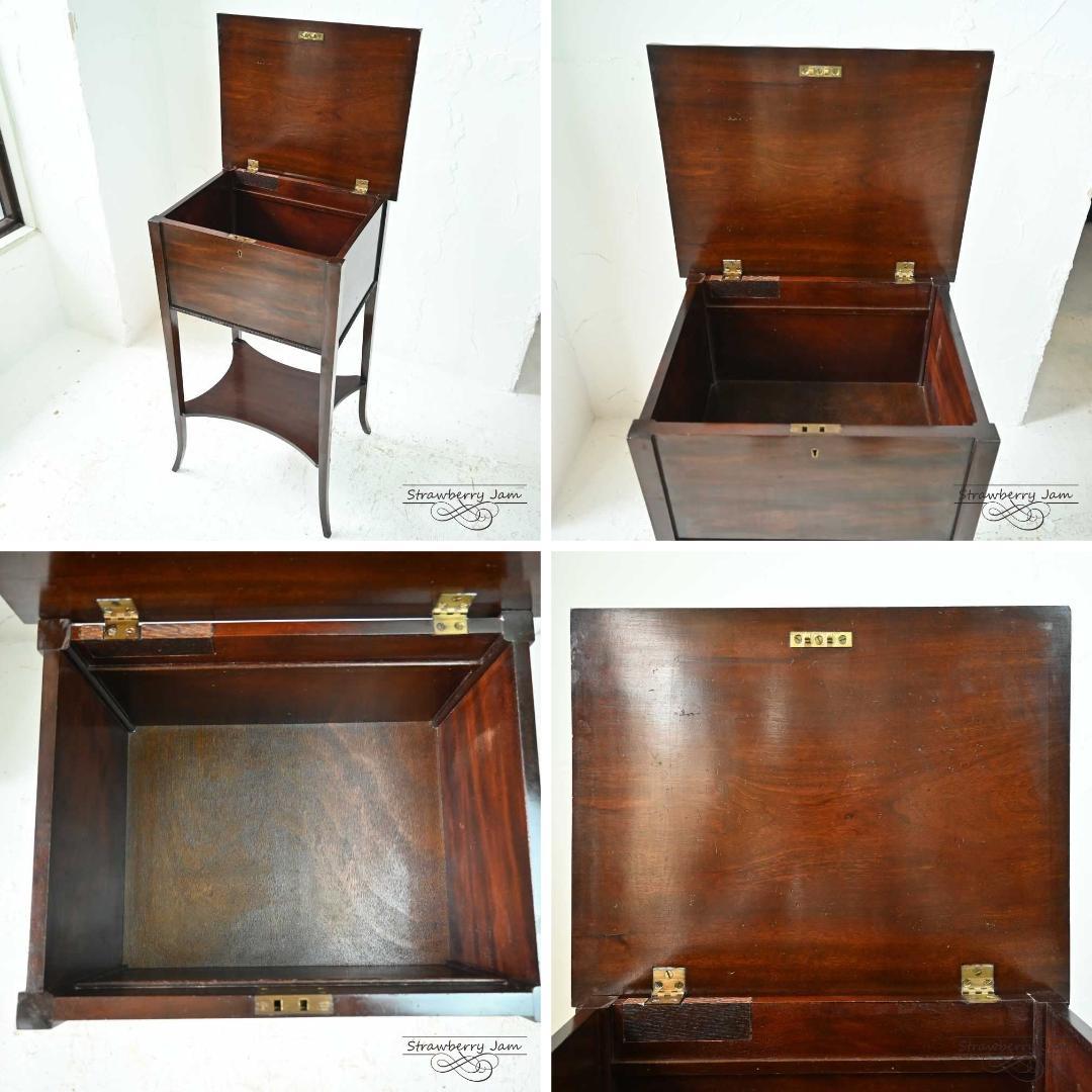 o*i様 L3612-19 英国アンティーク ソーイングボックス サイドキャビネ