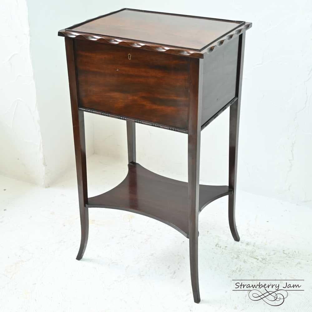 o*i様 L3612-19 英国アンティーク ソーイングボックス サイドキャビネ