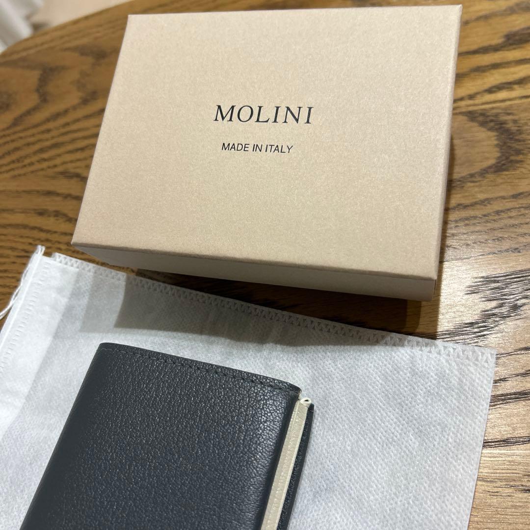 値下げ‼️モリニ財布　コンパクトウォレット　gray andオフホワイト
