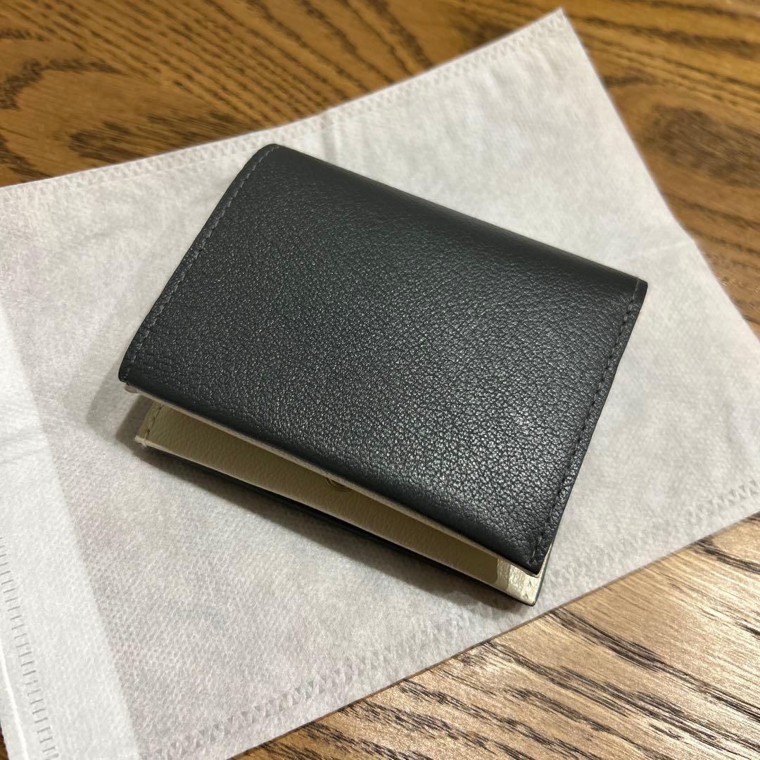 値下げ‼️モリニ財布　コンパクトウォレット　gray andオフホワイト