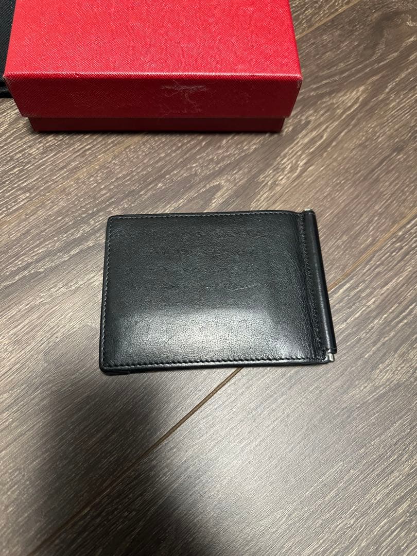 値下げしました！Cartier ブラックレザー マネークリップ