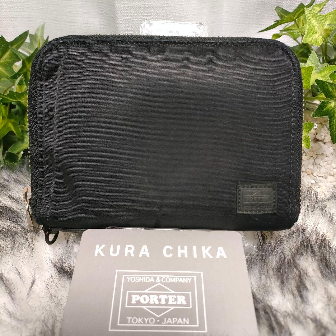 PORTER 財布 ラウンド ブラック ポーター 2つ折り財布 リフト ナイロン