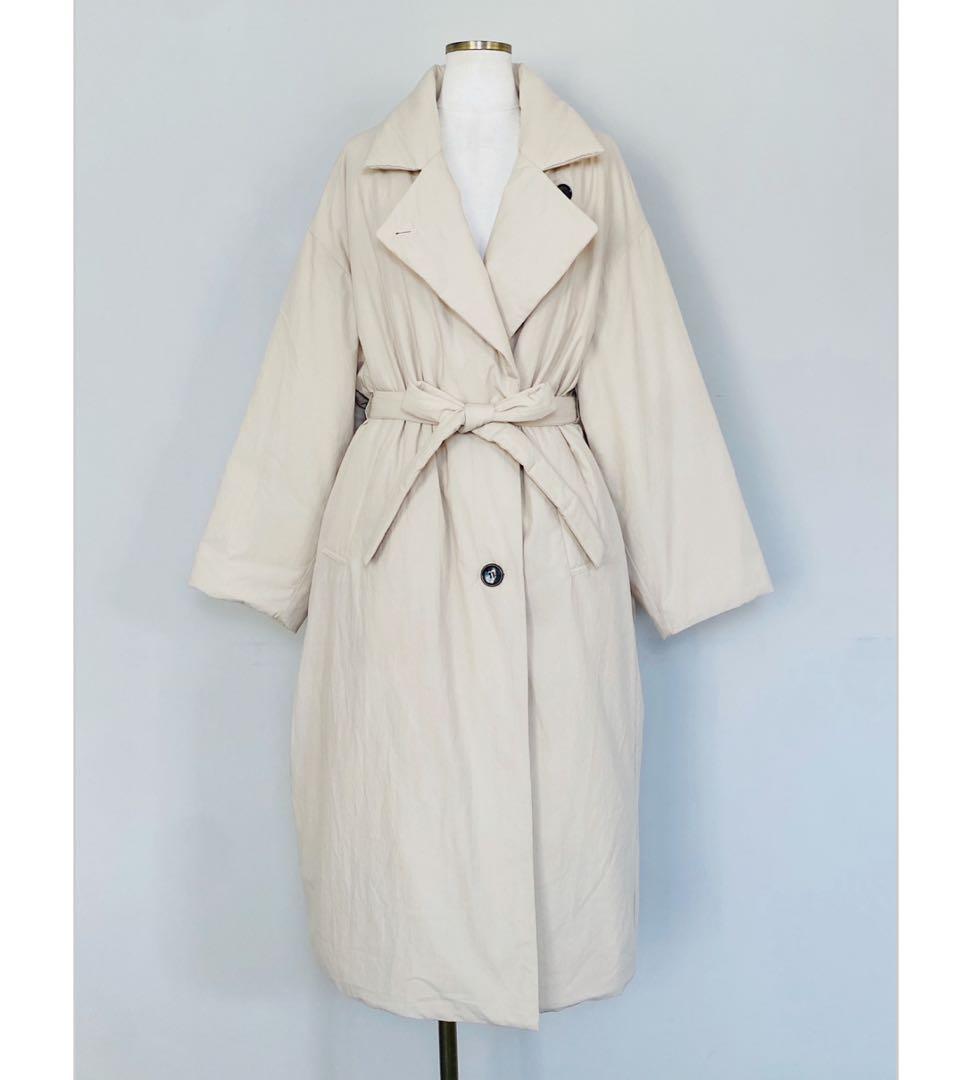 SELECT中綿テーラードロングコート　ブラック　chouchou