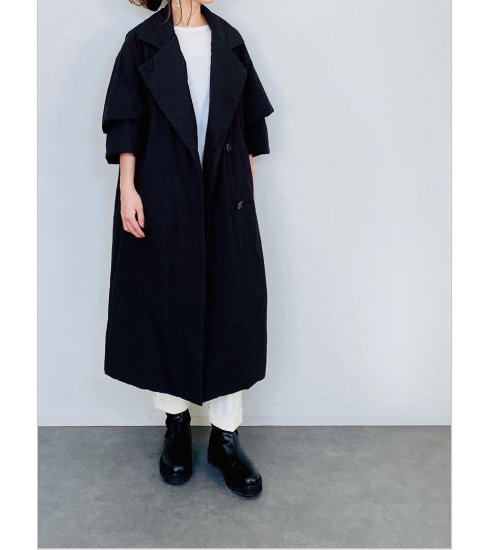SELECT中綿テーラードロングコート　ブラック　chouchou