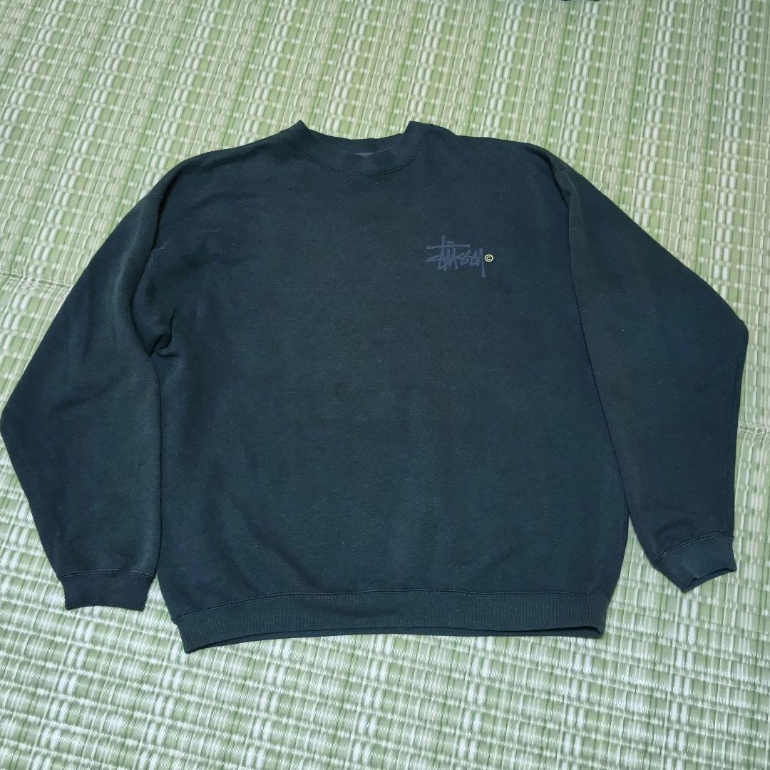 白タグ☆Stussy☆グリーン☆トレーナー