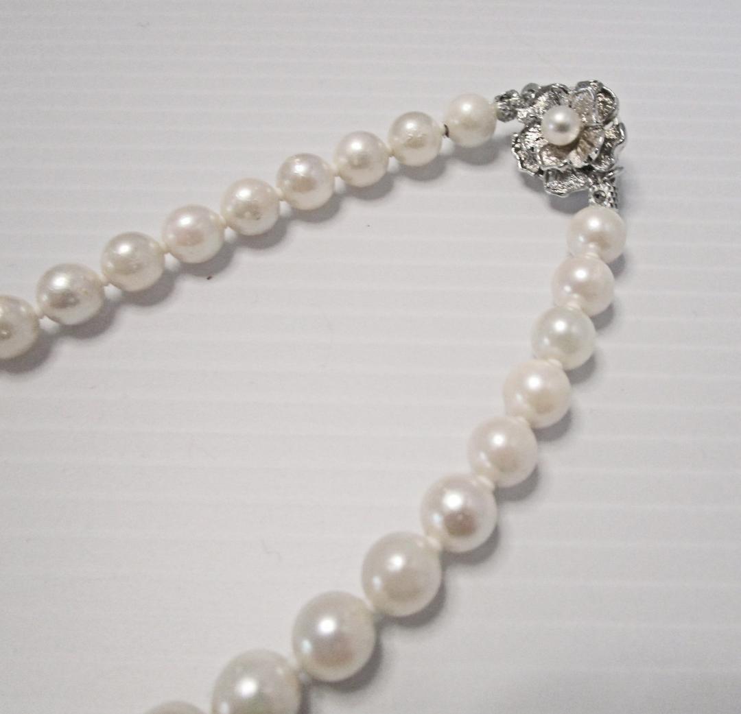 セール☆美品☆あこや本真珠ネックレス・イヤリング ６.５-７ミリ 鑑別書・ケース