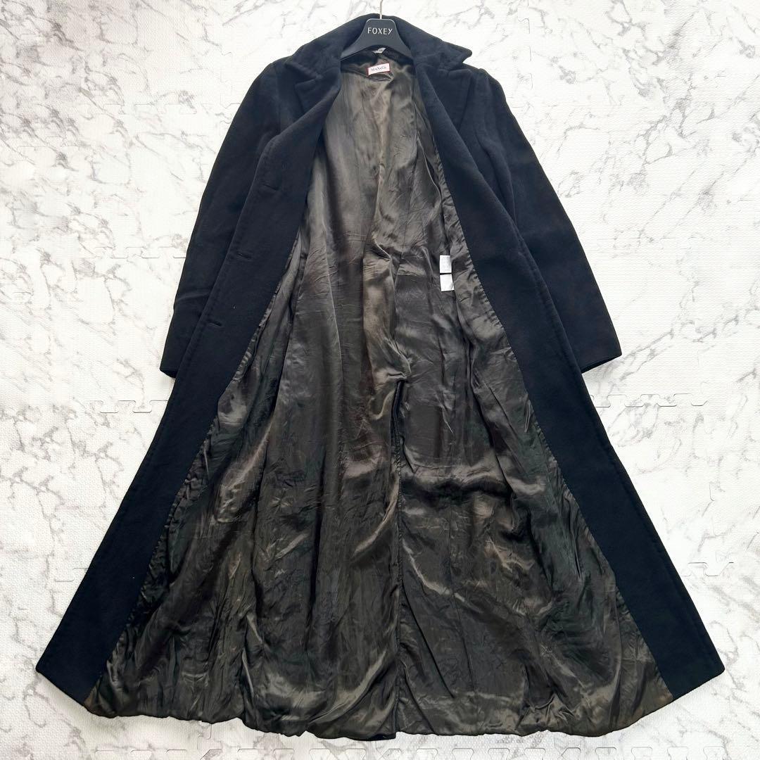 美品♡ マックスアンドコー アンゴラ混 マキシ丈 チェスターコート 黒 40