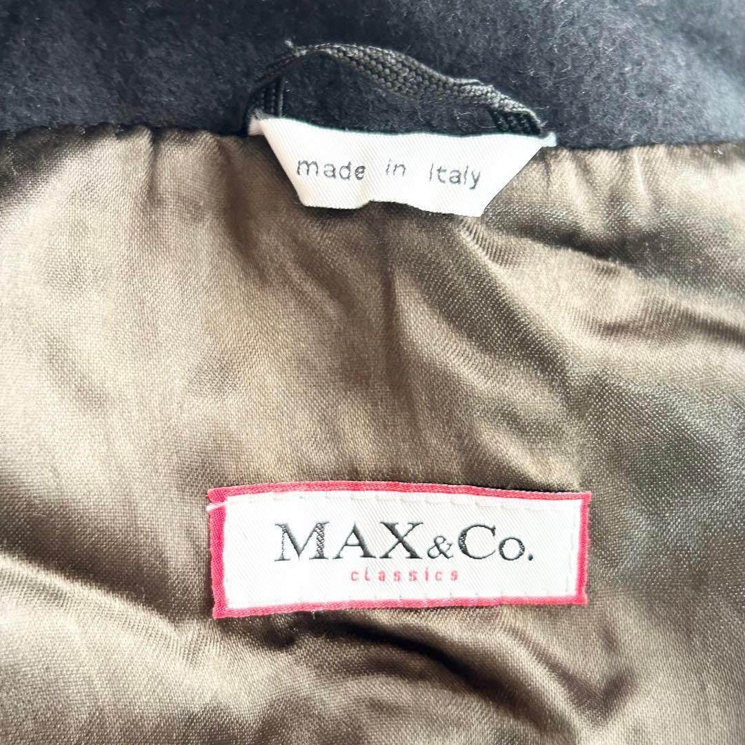 美品♡ マックスアンドコー アンゴラ混 マキシ丈 チェスターコート 黒 40