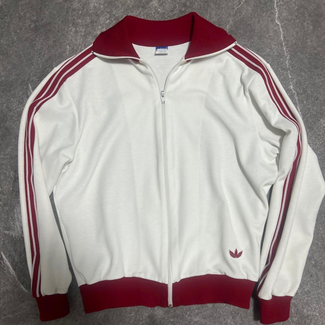 ラ*ト様 70s.80s adidasトラックジャケット赤白　デザント製　美品