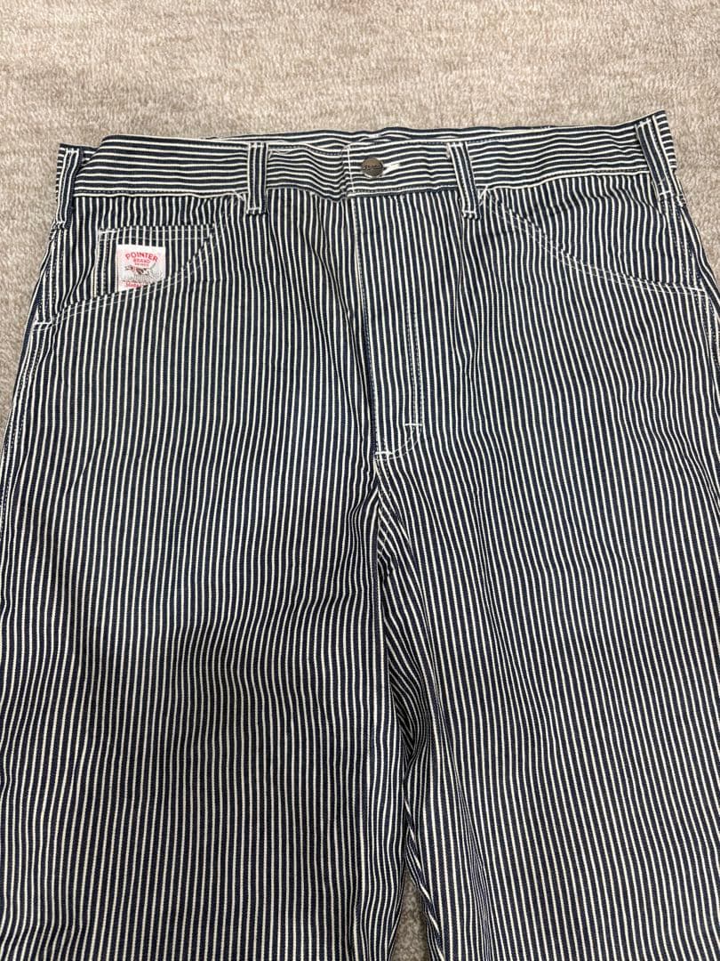 L.C.KINGキング　ストライプ ヒッコリーワークパンツ