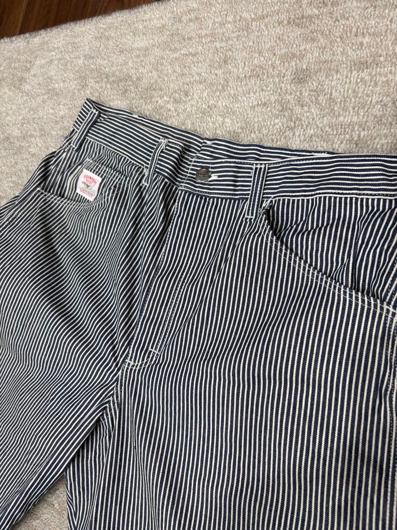 L.C.KINGキング　ストライプ ヒッコリーワークパンツ