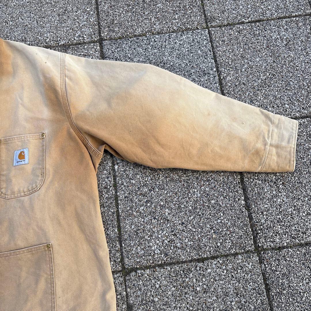希少 90s カーハート ミシガンチョアコート カバーオール 裏地なし フェード