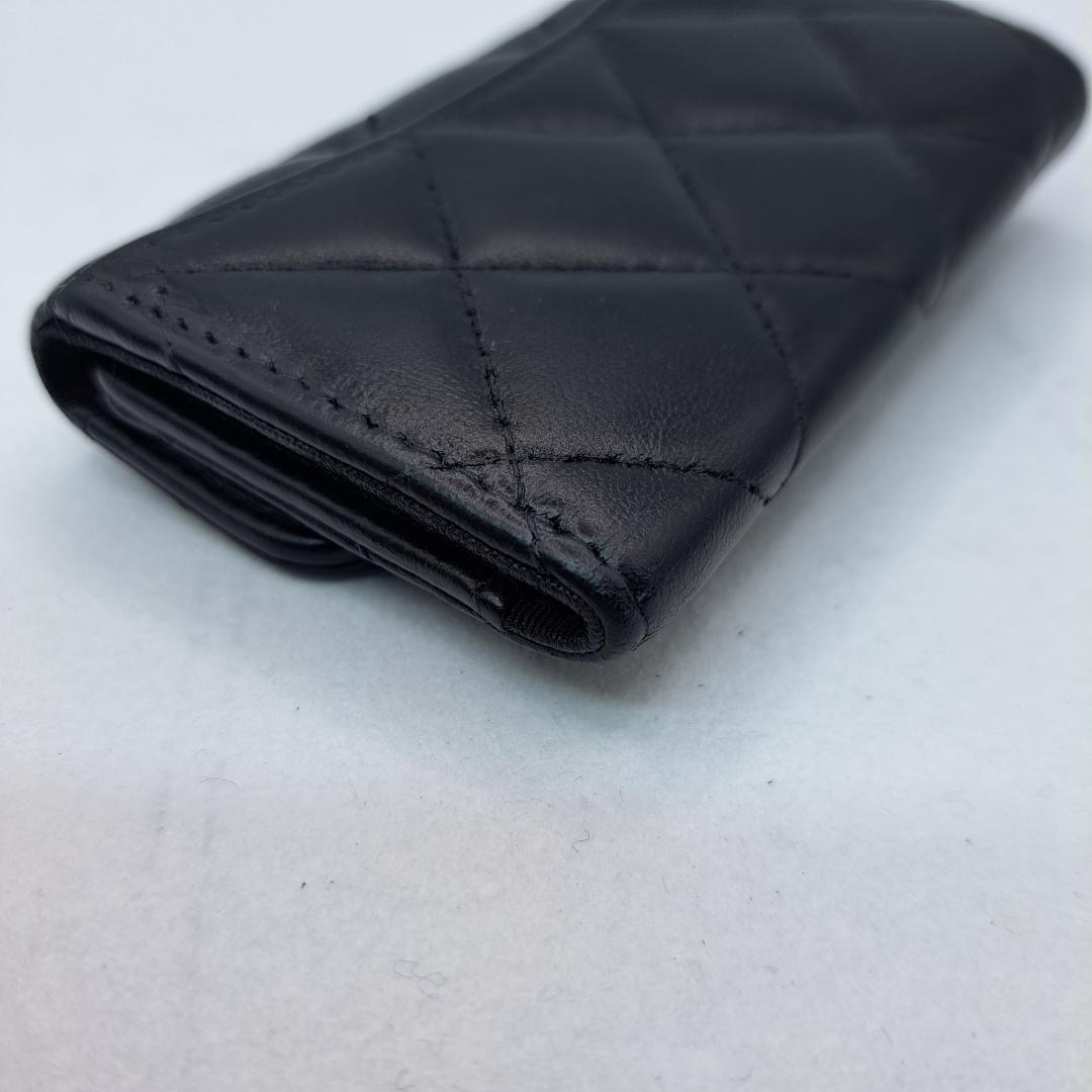 CHANEL　マトラッセ　キーケース　ブラック　ラムスキン