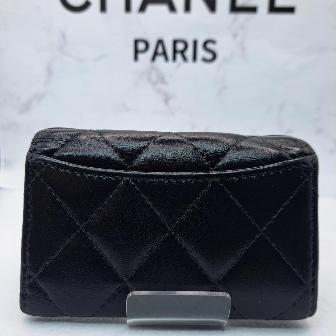 CHANEL　マトラッセ　キーケース　ブラック　ラムスキン