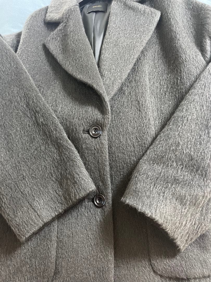 スピックアンドスパン シャギージャケットコート