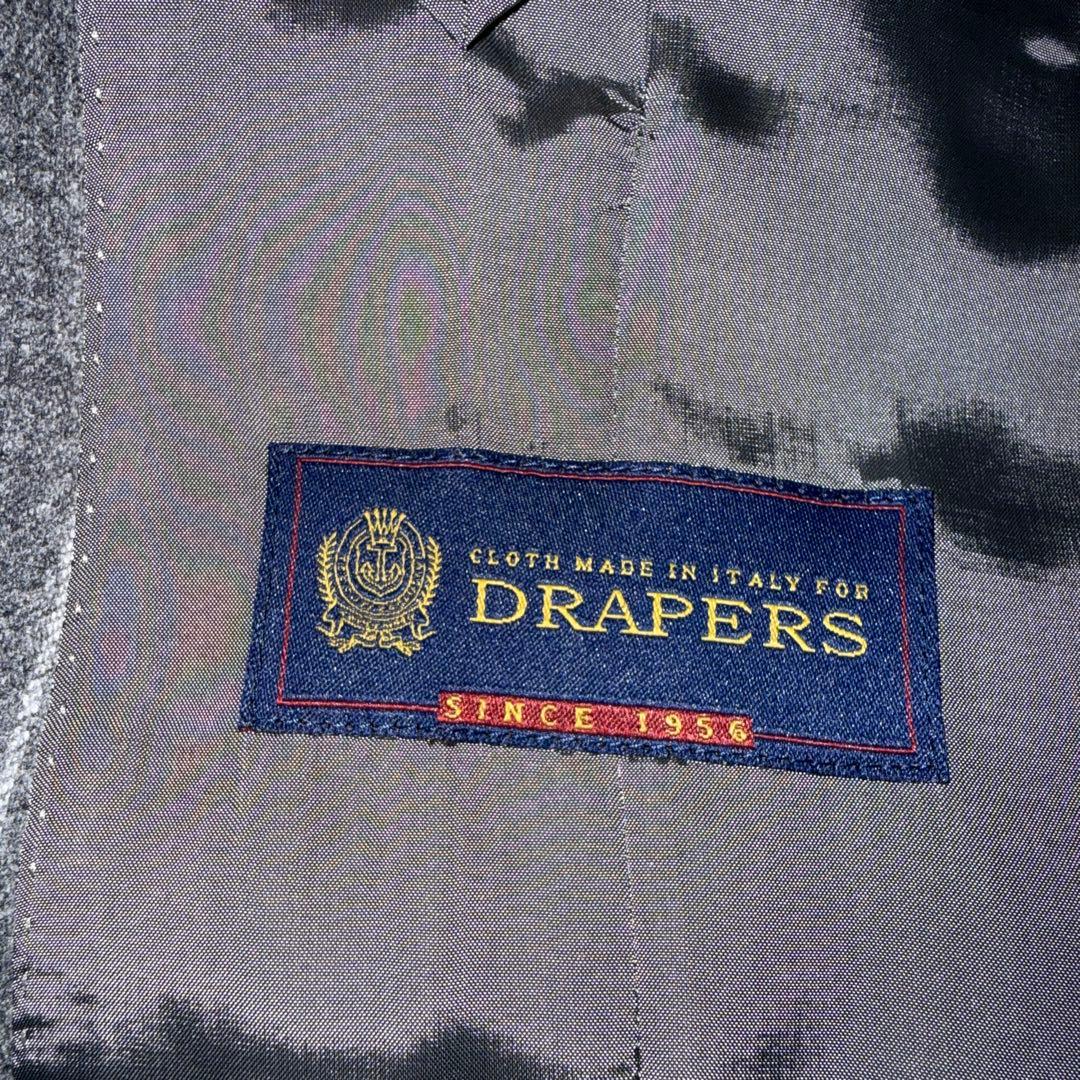 ストラスブルゴ新品未使用グレー ストライプ ダブルブレストスーツ52