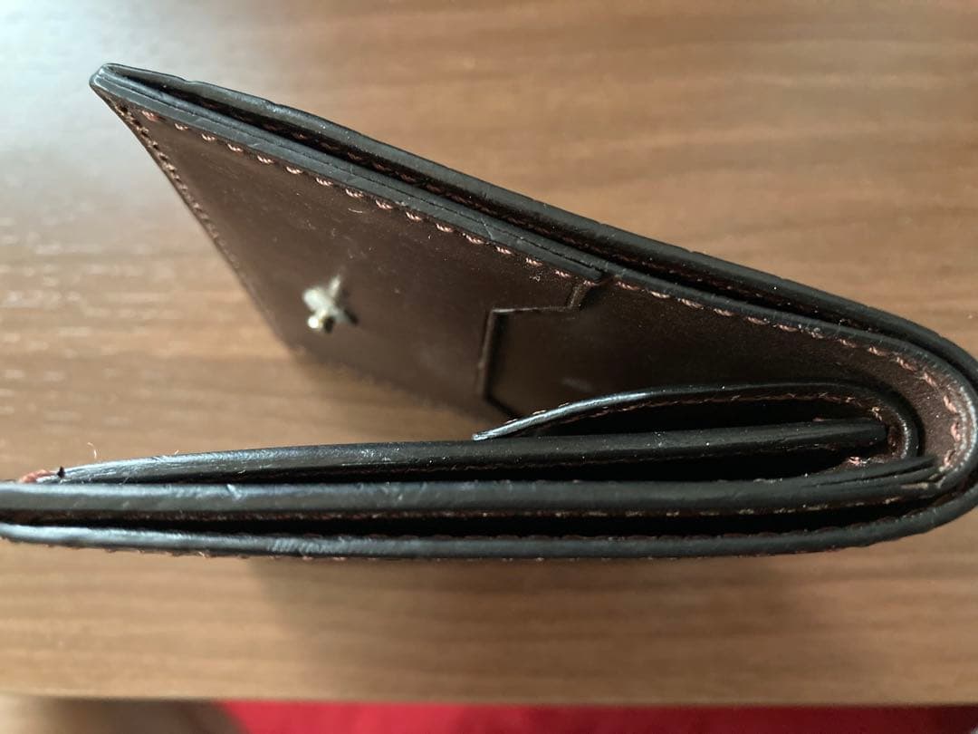 【美品】万双 クロコダイルミニ財布（小銭入付）＋専用クリーム付き