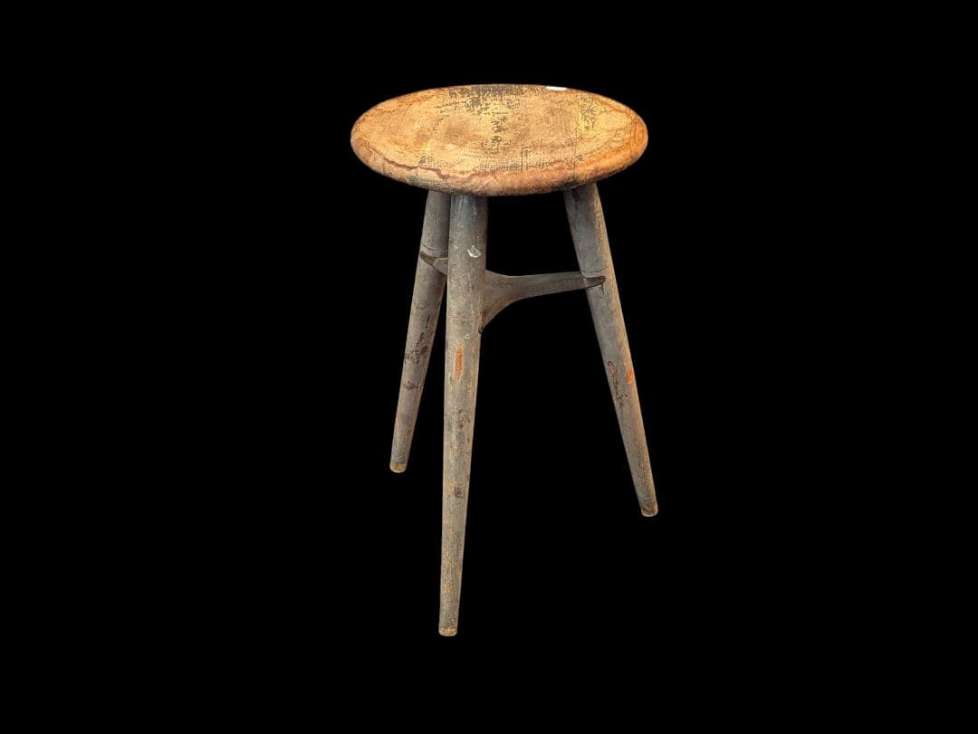 リッカーミシン　リッカー社　三足スツール　丸スツール　アンティーク　ヴィンテージ